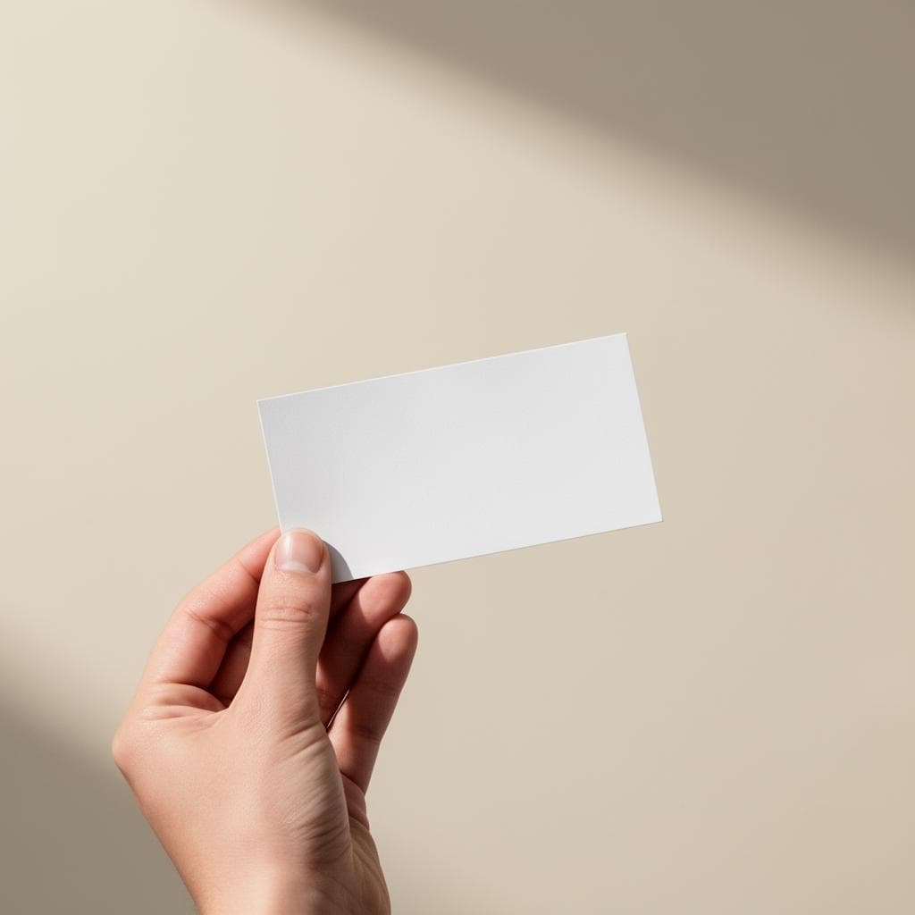 Mão segurando uma nota de dinheiro contra um fundo neutro e minimalista